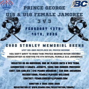 U15-U18 Female Jamboree Feb 13-16, 2026